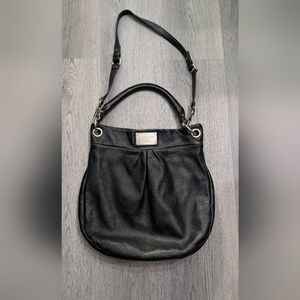 VINTAGE Marc Jacobs Q Hillier hobo bag Black Leather Silver Hardware Y2K Alt